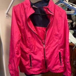 Pink rain jacket